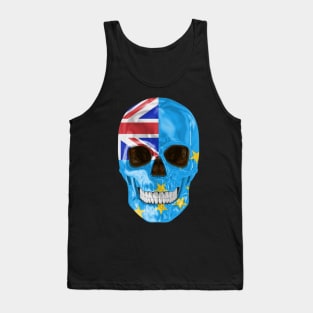 Tuvalu Flag Skull - Gift for Tuvaluan With Roots From Tuvalu Tank Top